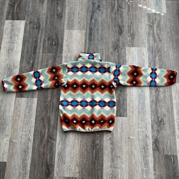Patagonia Synchilla Snap T Fleece Timber Twist Aztec Pullover Cinder Red Size XS - Picture 12 of 15